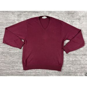 Grand Slam Sweater Mens Medium Red Long‎ Sleeve V-neck Casual Preppy
